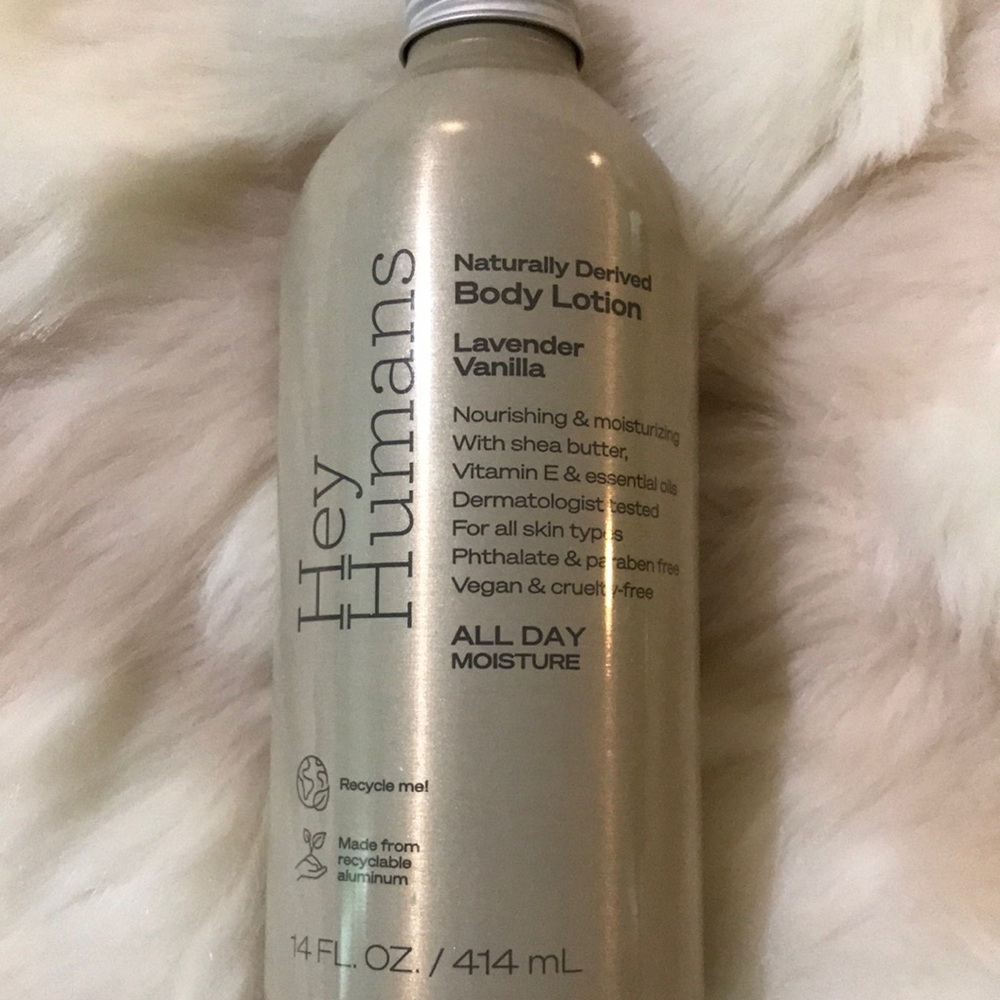Hey humans body lotion lavender vanilla all day moisturizer 14 oz